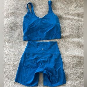 Lululemon Pool blue align tank & shorts set